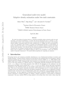 Generalized multi-view model: Adaptive density estimation under low-rank
  constraints