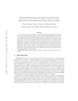 Pseudo-Observations and Super Learner for the Estimation of the
  Restricted Mean Survival Time