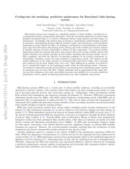 Cycling into the workshop: predictive maintenance for Barcelona's
  bike-sharing system