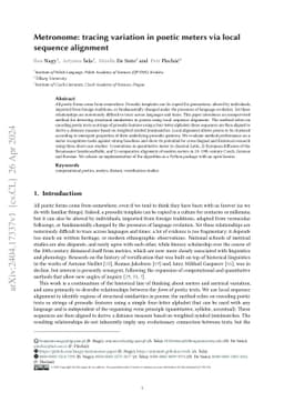 Metronome: tracing variation in poetic meters via local sequence
  alignment