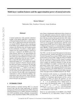 Multi-layer random features and the approximation power of neural
  networks