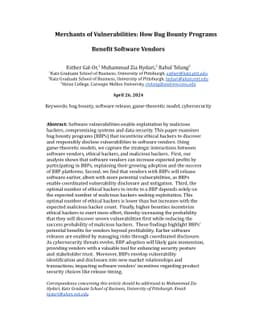 Merchants of Vulnerabilities: How Bug Bounty Programs Benefit Software
  Vendors