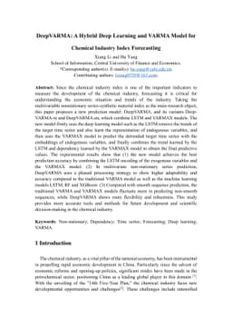 DeepVARMA: A Hybrid Deep Learning and VARMA Model for Chemical Industry
  Index Forecasting