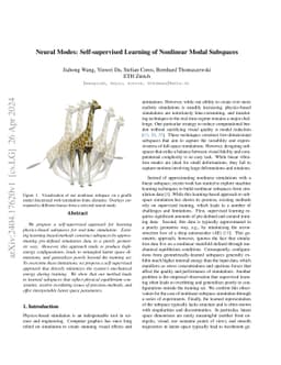 Neural Modes: Self-supervised Learning of Nonlinear Modal Subspaces