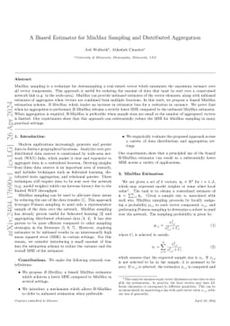 A Biased Estimator for MinMax Sampling and Distributed Aggregation