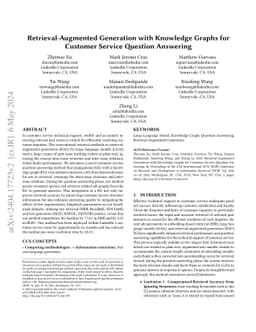 Retrieval-Augmented Generation with Knowledge Graphs for Customer
  Service Question Answering