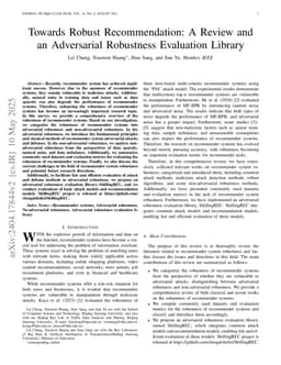 Towards Robust Recommendation: A Review and an Adversarial Robustness Evaluation Library
