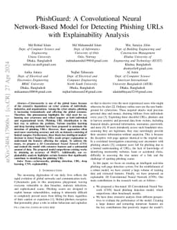 PhishGuard: A Convolutional Neural Network Based Model for Detecting
  Phishing URLs with Explainability Analysis