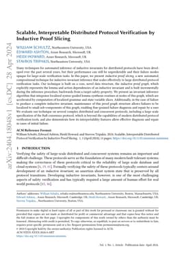 Scalable, Interpretable Distributed Protocol Verification by Inductive
  Proof Slicing