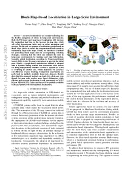 Block-Map-Based Localization in Large-Scale Environment