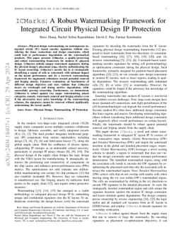 ICMarks: A Robust Watermarking Framework for Integrated Circuit Physical Design IP Protection