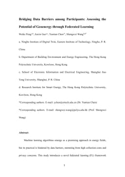 Bridging Data Barriers among Participants: Assessing the Potential of
  Geoenergy through Federated Learning