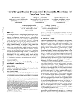Towards Quantitative Evaluation of Explainable AI Methods for Deepfake
  Detection