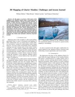 3D Mapping of Glacier Moulins: Challenges and lessons learned