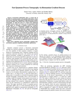 Fast Quantum Process Tomography via Riemannian Gradient Descent