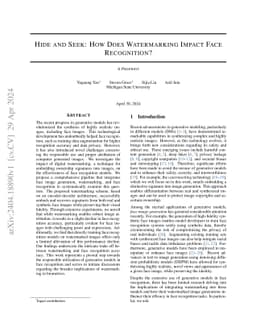 Hide and Seek: How Does Watermarking Impact Face Recognition?