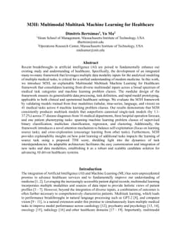 M3H: Multimodal Multitask Machine Learning for Healthcare