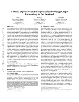SpherE: Expressive and Interpretable Knowledge Graph Embedding for Set
  Retrieval