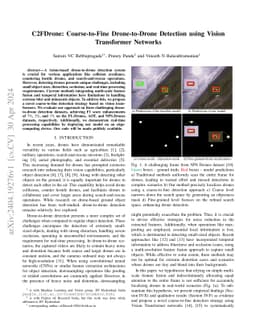 C2FDrone: Coarse-to-Fine Drone-to-Drone Detection using Vision
  Transformer Networks