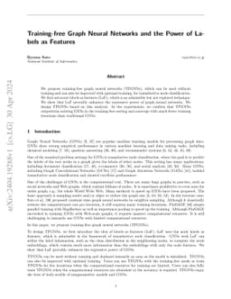 Training-free Graph Neural Networks and the Power of Labels as Features