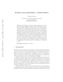Statistics and explainability: a fruitful alliance