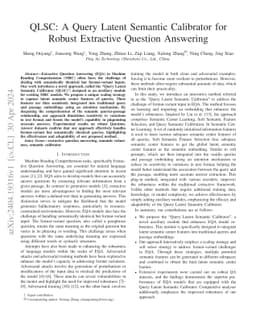 QLSC: A Query Latent Semantic Calibrator for Robust Extractive Question
  Answering