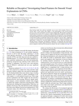 Reliable or Deceptive? Investigating Gated Features for Smooth Visual
  Explanations in CNNs