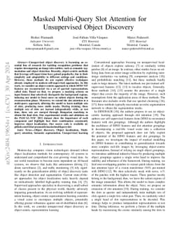 Masked Multi-Query Slot Attention for Unsupervised Object Discovery