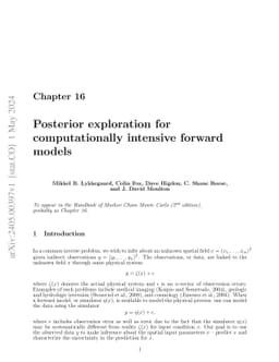 Posterior exploration for computationally intensive forward models