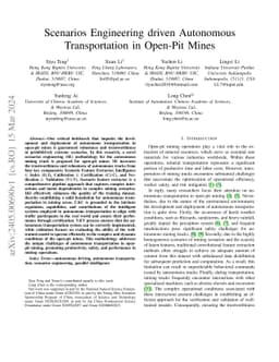 Scenarios Engineering driven Autonomous Transportation in Open-Pit Mines