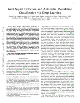 Joint Signal Detection and Automatic Modulation Classification via Deep
  Learning