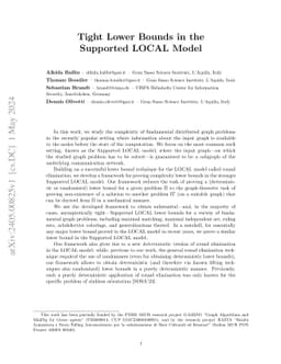 Tight Lower Bounds in the Supported LOCAL Model