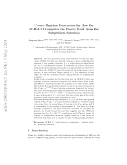 Proven Runtime Guarantees for How the MOEA/D Computes the Pareto Front
  From the Subproblem Solutions