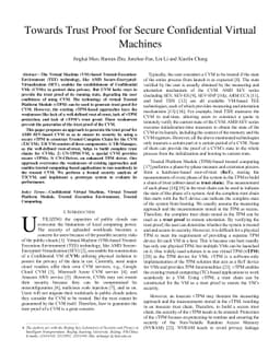 Towards Trust Proof for Secure Confidential Virtual Machines