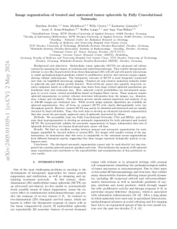 Image segmentation of treated and untreated tumor spheroids by Fully Convolutional Networks