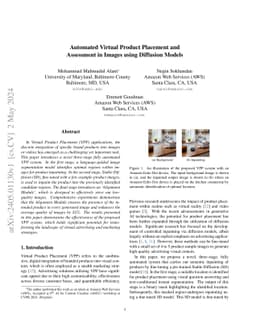 Automated Virtual Product Placement and Assessment in Images using
  Diffusion Models