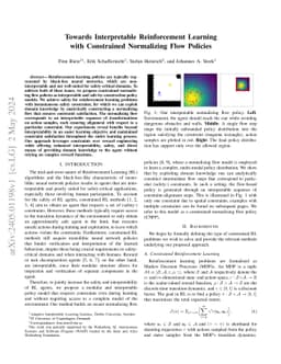 Towards Interpretable Reinforcement Learning with Constrained
  Normalizing Flow Policies