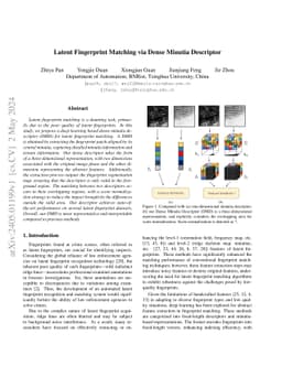 Latent Fingerprint Matching via Dense Minutia Descriptor