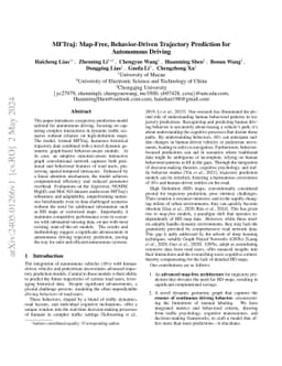 MFTraj: Map-Free, Behavior-Driven Trajectory Prediction for Autonomous
  Driving