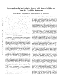 Koopman Data-Driven Predictive Control with Robust Stability and
  Recursive Feasibility Guarantees