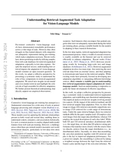 Understanding Retrieval-Augmented Task Adaptation for Vision-Language
  Models
