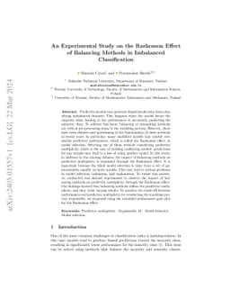 An Experimental Study on the Rashomon Effect of Balancing Methods in
  Imbalanced Classification