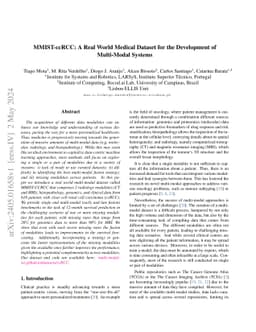 MMIST-ccRCC: A Real World Medical Dataset for the Development of
  Multi-Modal Systems