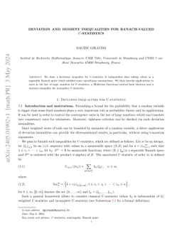 Deviation and moment inequalities for Banach-valued $U$-statistics