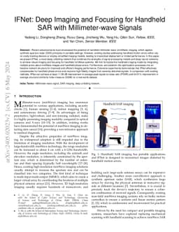 IFNet: Deep Imaging and Focusing for Handheld SAR with Millimeter-wave
  Signals