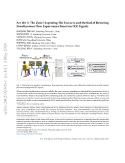 Are We in The Zone? Exploring The Features and Method of Detecting
  Simultaneous Flow Experiences Based on EEG Signals