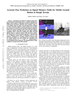 Accurate Pose Prediction on Signed Distance Fields for Mobile Ground
  Robots in Rough Terrain