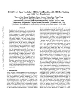 EEG2TEXT: Open Vocabulary EEG-to-Text Decoding with EEG Pre-Training and
  Multi-View Transformer