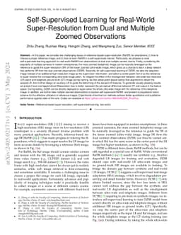 Self-Supervised Learning for Real-World Super-Resolution from Dual and
  Multiple Zoomed Observations