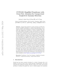 CVTGAD: Simplified Transformer with Cross-View Attention for
  Unsupervised Graph-level Anomaly Detection